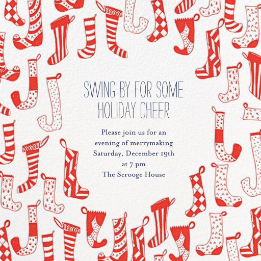 Clementine in My Stocking - Invitation by Mr. Boddington's Studio