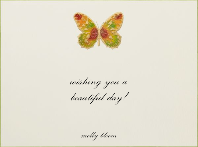 Hand Painted Butterfly Stationery - Stationery by Bernard Maisner