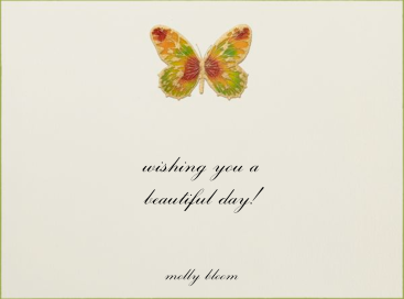 Hand Painted Butterfly Stationery by Bernard Maisner