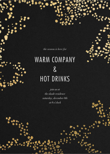 Metallic Paint Splatter - Cocktail Party Invitation by Kelly Wearstler