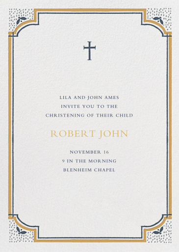 Tapered Candle for Baby - Religious Invitation by Mr. Boddington's Studio