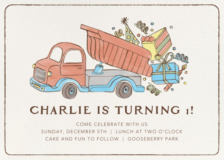 Loads Of Fun - First Birthday Invitation by Paperless Post