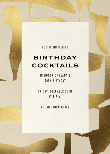 Gold Tesserae - Invitation by Kelly Wearstler