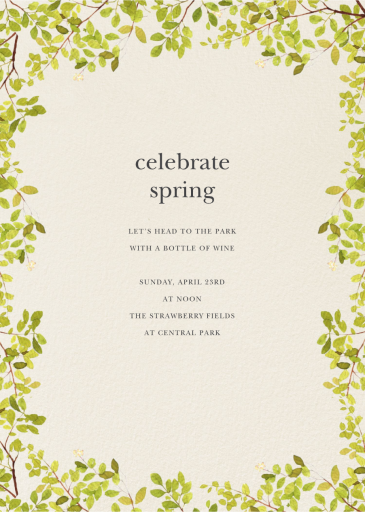 Spring Border - Dinner Party Invitation by Felix Doolittle