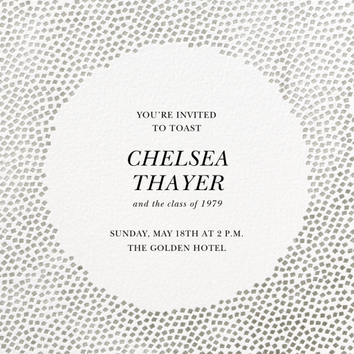 Metallic Confetti - Graduation Party Invitation by Kelly Wearstler