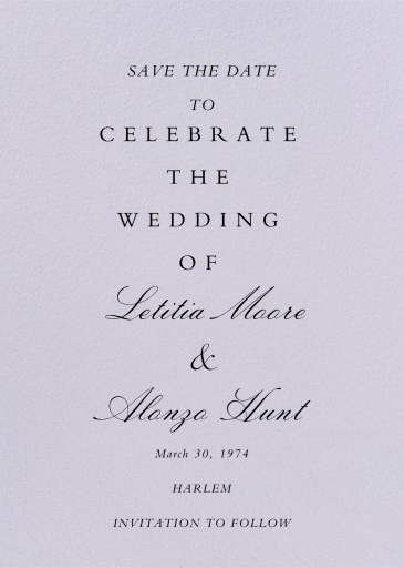 Specimen - Save the Date by Paperless Post