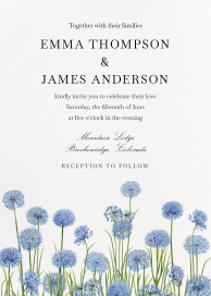 Blue Allium Stage - Wedding Invitation by Oscar de la Renta