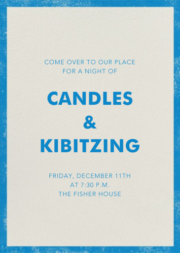 Happy Hanukkah Menorah Texture - Invitation by Paperless Post - Back