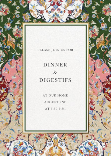 Toile Arabesque - Spring Party Invitation by Oscar de la Renta