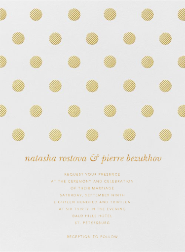Polka Dot - Wedding Invitation by Oscar de la Renta