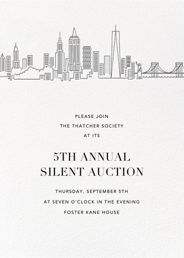 Skyline View - Fundraiser Invitation by Paperless Post