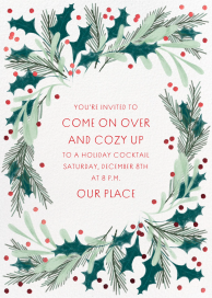 Loose Wreath - Holiday Party Invitation by Paperless Post