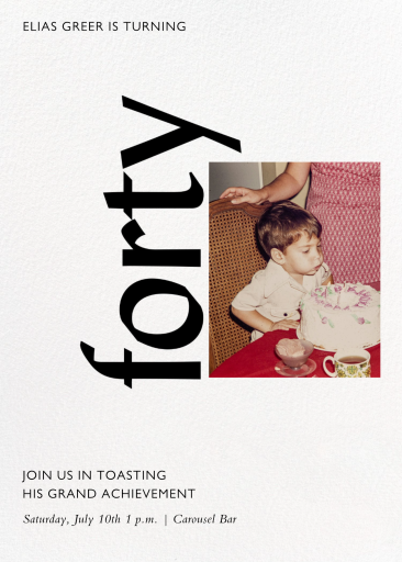 Foto de celebración - Invitación de cumpleaños de Paperless Post