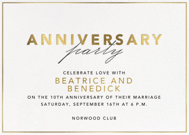 Shining Gold - Anniversary by Paperless Post