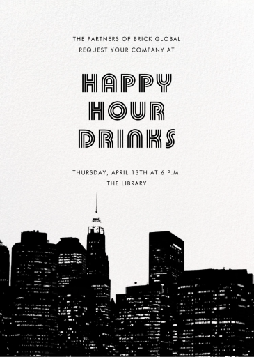 Cityscape - Cocktail Party Invitation by Paperless Post