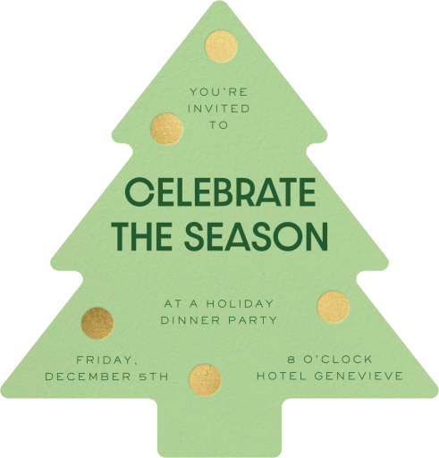 Christmas Tree Cutout - Holiday Party Invitation by Paperless Post