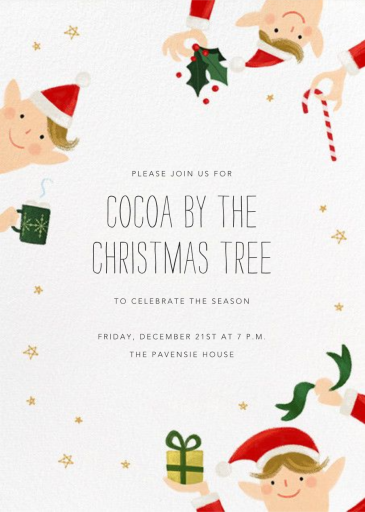 Little Elves - Christmas Party Invitation by Paperless Post