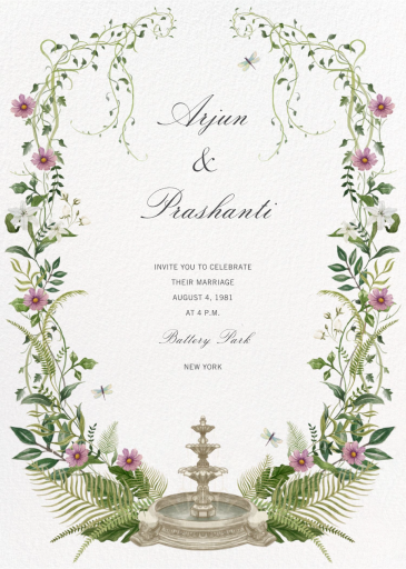 Fountain Oasis - Invitation by Sketch Design Studio