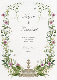 Fountain Oasis - Wedding Invitation by Sketch Design Studio