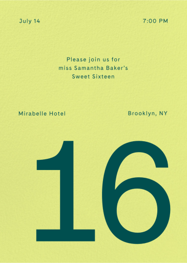Colorblock Party - Sweet 16 Invitation by Goods Gang