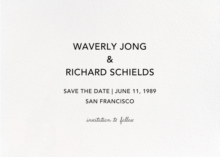 With Hugs and Kisses (Double-Sided) - Save the Date by Linda and Harriett - Back