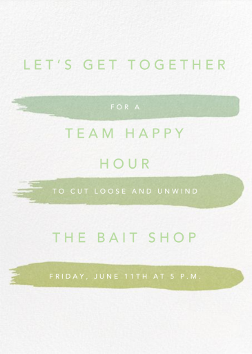 Gradient Brush Strokes - Happy Hour Invitation by Paperless Post