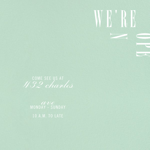 Mint - Business Announcement by Paperless Post