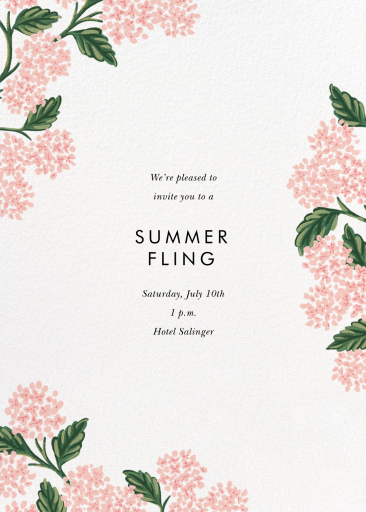 Hydrangea Frame - Summer Party Invitation by Rifle Paper Co.