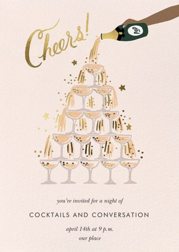 Champagne Tower - Get-Together Invitation by Rifle Paper Co.