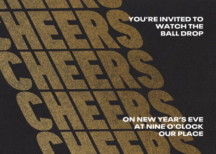 Cheers on Cheers - New Year's Eve Invitation by Paperless Post