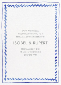 Branch Border - Tall - Rehearsal Dinner Invitation by Linda and Harriett