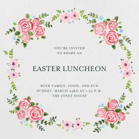 Rose Garland - Easter Invitation by Paperless Post