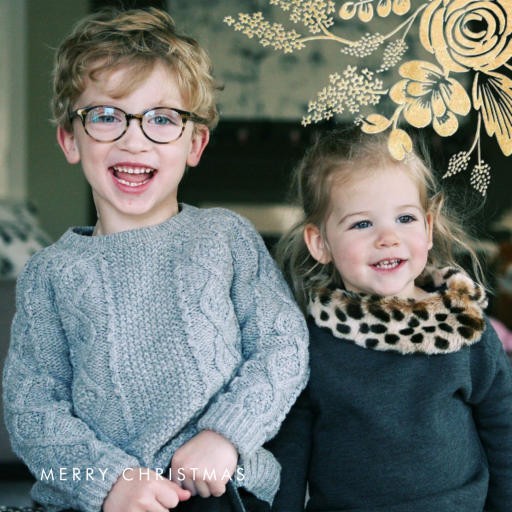 Heather and Lace Photo (Square) - Holiday Card by Rifle Paper Co.