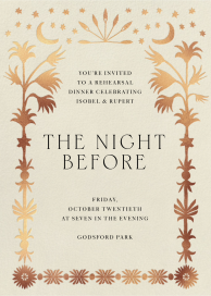 Sun & Moon Palm Border Invitation
