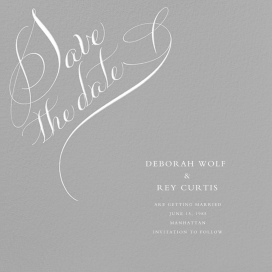 Save The Date Flourish - Invitation by Bernard Maisner