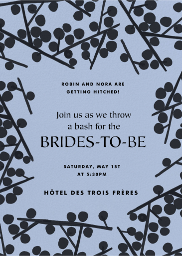 Berry Branches - Bridal Shower Invitation by Gold Rush Paper