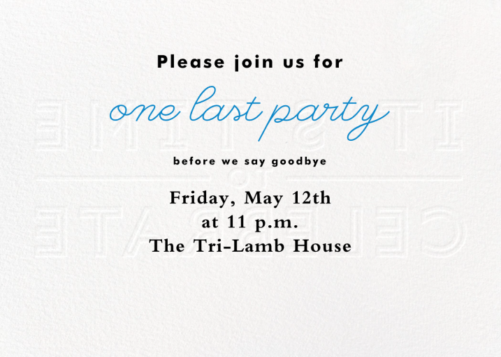 It's Time To Celebrate - Graduation Party Invitation by Paperless Post - Back