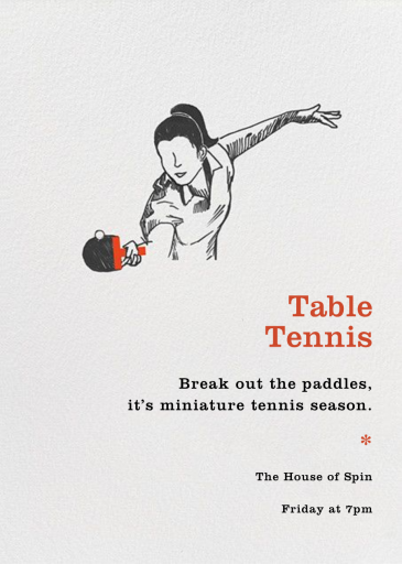 Table Tennis - Party Invitation by Paperless Post