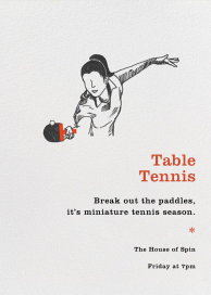 Table Tennis by Paperless Post