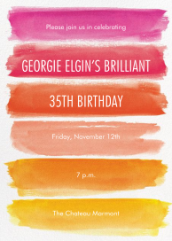 Rainbow Brushstrokes - Birthday Invitation by Paper Source