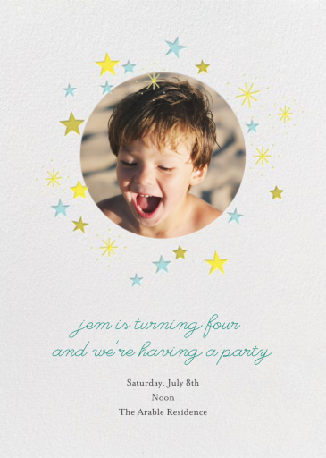 Stars Over Tiny Town (Photo) - Birthday Invitation by Little Cube