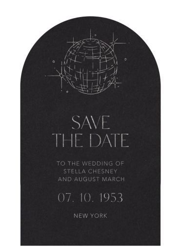 Disco Ball Arch Save The Date