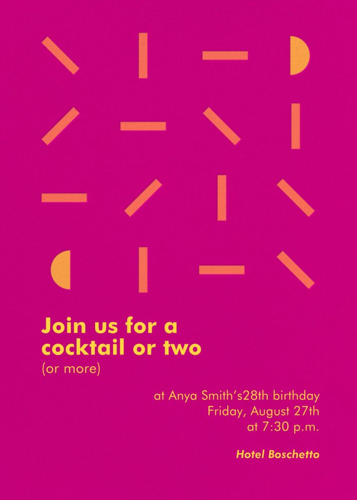 Swivel Birthday Invitation Send online instantly RSVP tracking