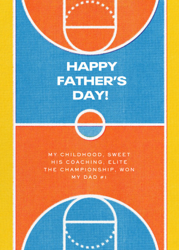 On the Court - Father's Day Card de Paperless Post