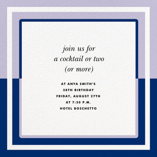 Colorblocked Border - Birthday Invitation by kate spade new york