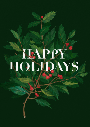 Holly Branch - Christmas Card by Paperless Post