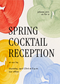 Primary Flowers - Cocktail Party Invitation by Moglea