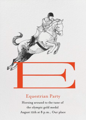 Equestrian Athlete by Paperless Post