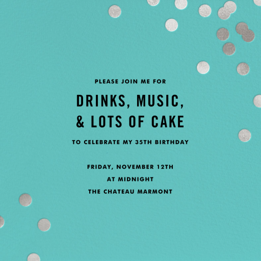 Confetti (Square) - Birthday Invitation by kate spade new york