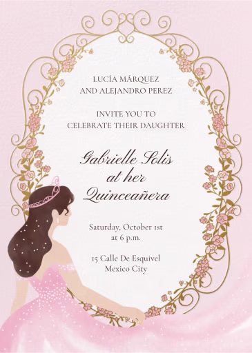 Sparkling Princess - Quinceañera Invitation by Paperless Post